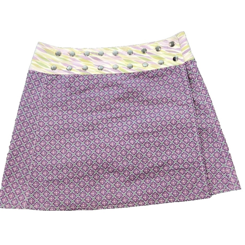 Snap / Wrap Purple / Green Skirt